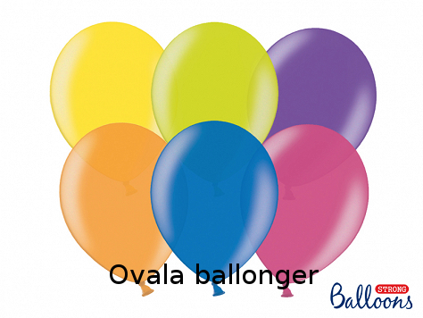 Ovala ballonger i olika färger